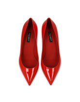 Pointed varnish pumps with medium heel - | Dolce & Gabbana
