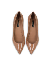 Pointed varnish pumps with medium heel - | Dolce & Gabbana