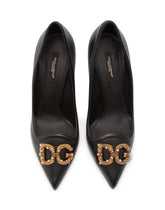 CALFSKIN PUMPS WITH DG AMORE LOGO - | Dolce & Gabbana
