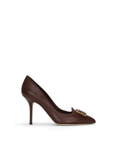 CALFSKIN PUMPS WITH DG AMORE LOGO - | Dolce & Gabbana
