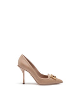 CALFSKIN PUMPS WITH DG AMORE LOGO - | Dolce & Gabbana