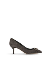 Suede pointed pumps with mid heel - | Dolce & Gabbana