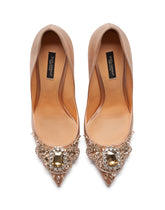 SATIN PUMPS WITH BEJEWELED EMBELLISHMENT - | Dolce & Gabbana