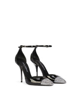 Patent leather pumps with fusible rhinestones - | Dolce & Gabbana