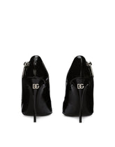 Polished calfskin pumps with zipper - | Dolce & Gabbana