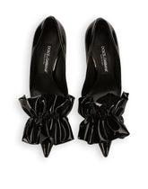 Patent leather pumps with ruches - | Dolce & Gabbana
