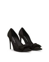Satin pumps with bow detail - | Dolce & Gabbana
