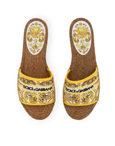 Espadrilles with majolica embroidery - | Dolce & Gabbana