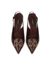 DG Amore pointed leather slingback - | Dolce & Gabbana