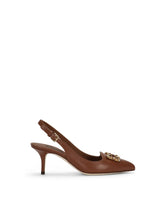 DG Amore pointed leather slingback - | Dolce & Gabbana