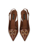 DG Amore pointed leather slingback - | Dolce & Gabbana