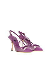 SLING BACK SHOES IN IGUANA PRINT LEATHER AND MESH - | Dolce & Gabbana