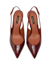 Slingbacks in eel - | Dolce & Gabbana