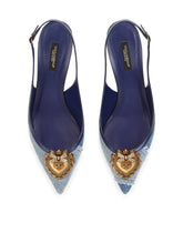 Devotion slingbacks in patchwork denim - | Dolce & Gabbana