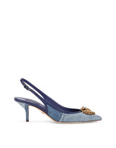 Devotion slingbacks in patchwork denim - | Dolce & Gabbana