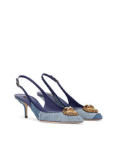 Devotion slingbacks in patchwork denim - | Dolce & Gabbana