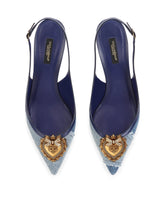 Devotion slingbacks in patchwork denim - | Dolce & Gabbana