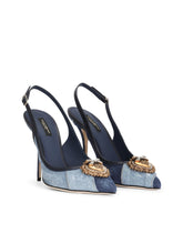 Devotion slingbacks in patchwork denim - | Dolce & Gabbana