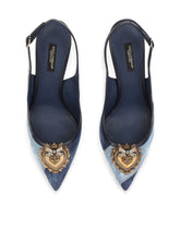Devotion slingbacks in patchwork denim - | Dolce & Gabbana
