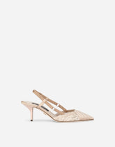 Corset-style satin slingbacks - | Dolce & Gabbana