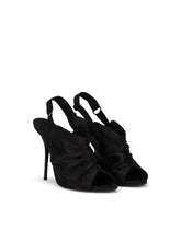 Satin slingbacks with corset-style fastening - | Dolce & Gabbana
