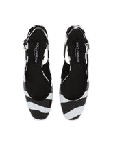 Printed patent leather slingbacks with DG Karol heel - | Dolce & Gabbana