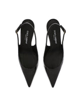 Tortoiseshell-print patent leather slingbacks - | Dolce & Gabbana