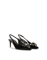 Nappa leather slingbacks with DG logo - | Dolce & Gabbana