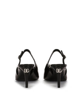 Nappa leather slingbacks with DG logo - | Dolce & Gabbana