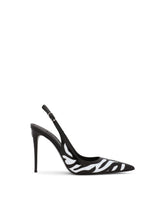 Zebra-print polished calfskin slingbacks - | Dolce & Gabbana