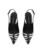 Zebra-print polished calfskin slingbacks - | Dolce & Gabbana