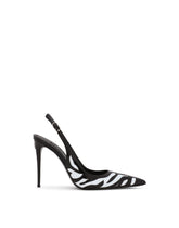Zebra-print polished calfskin slingbacks - | Dolce & Gabbana