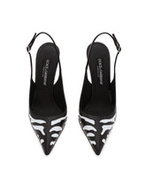 Zebra-print polished calfskin slingbacks - | Dolce & Gabbana