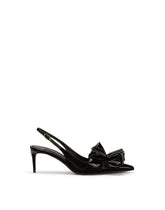 Patent leather slingbacks with ruching - | Dolce & Gabbana