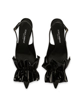 Patent leather slingbacks with ruching - | Dolce & Gabbana