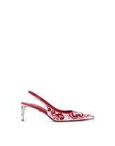 Printed polished calfskin slingbacks - | Dolce & Gabbana