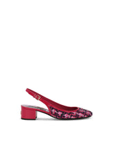 Patent leather and tweed slingbacks with DG logo - | Dolce & Gabbana