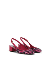 Patent leather and tweed slingbacks with DG logo - | Dolce & Gabbana