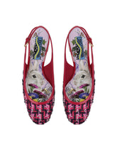Patent leather and tweed slingbacks with DG logo - | Dolce & Gabbana