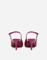 Satin slingbacks with fusible rhinestones - | Dolce & Gabbana