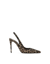 Satin slingbacks with fusible rhinestones - | Dolce & Gabbana