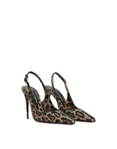 Satin slingbacks with fusible rhinestones - | Dolce & Gabbana