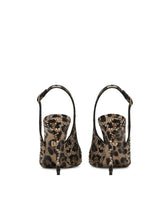 Satin slingbacks with fusible rhinestones - | Dolce & Gabbana
