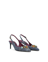 Patchwork denim slingbacks - | Dolce & Gabbana