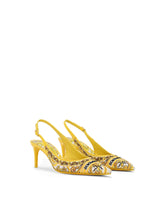 Slingbacks with majolica embroidery - | Dolce & Gabbana