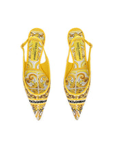 Slingbacks with majolica embroidery - | Dolce & Gabbana