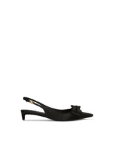 Satin slingbacks with bow detail - | Dolce & Gabbana