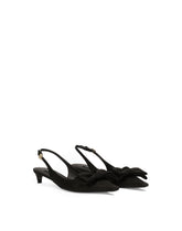 Satin slingbacks with bow detail - | Dolce & Gabbana