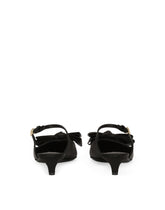 Satin slingbacks with bow detail - | Dolce & Gabbana