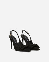 Satin slingbacks with bow detail - | Dolce & Gabbana